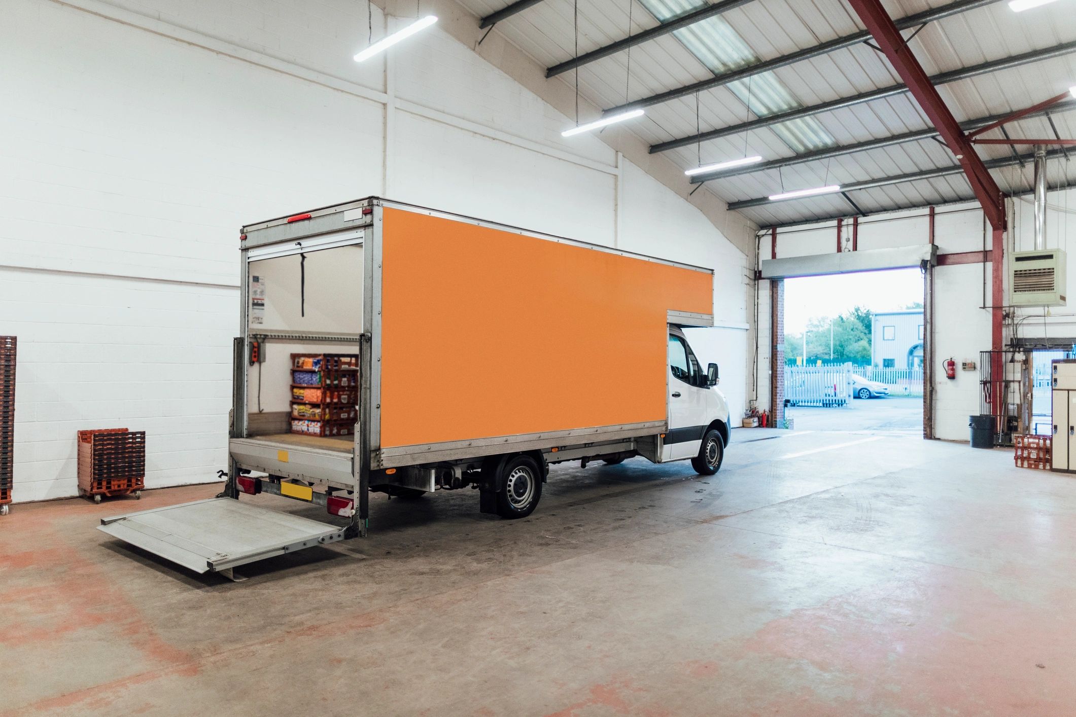 Delivery truck ready for shipping