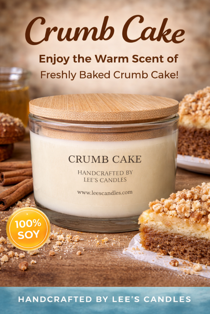 Lee's Candles Crumb Cake 3‑Pack candle product thumbnail on white background