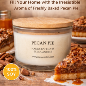 Lee's Candles Pecan Pie 3‑Pack candle product thumbnail on white background