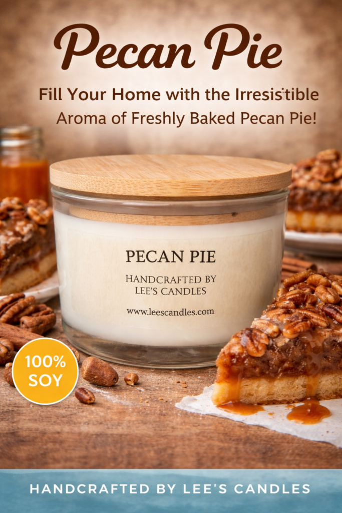 Lee's Candles Pecan Pie 3‑Pack candle product thumbnail on white background