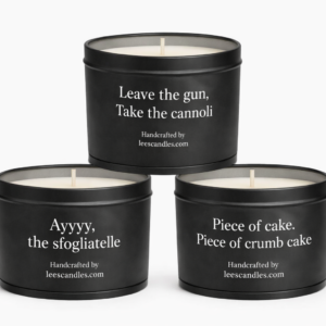 3 piece Italian movie bakery quotes inspired candle set